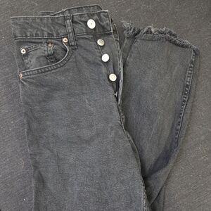 H&M High-Rise Jeans - Jeans Droit - Taille Haute